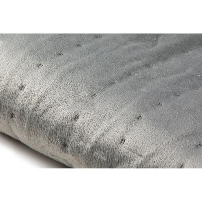 Calentador de cama eléctrico DOMO para 2 personas - 6 niveles de calor - Promueve la relajación - Polar de franela - 160x140 cm - Gris 4