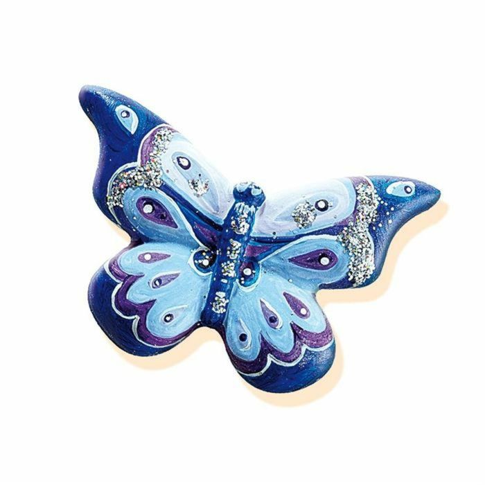 Ses Creative SES01131 Moldear y Pintar - Mariposa y Purpurina - Kit de Arte con Molde Grande, 6 Pinturas, Pincel, Purpurina y Escayola 3