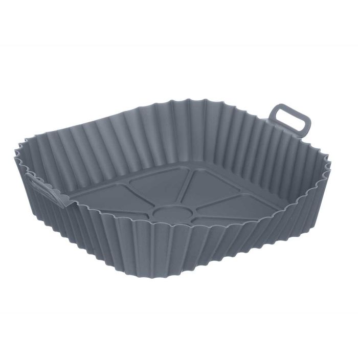 Kinvara Molde Cuadrado Silicona Gris para Freidora de Aire 22 x 6.5 x 20.5 cm (12 Unidades) 1 Kinvara Molde Cuadrado Silicona Gris para Freidora de Aire 22 x 6.5 x 20.5 cm (12 Unidades) 1