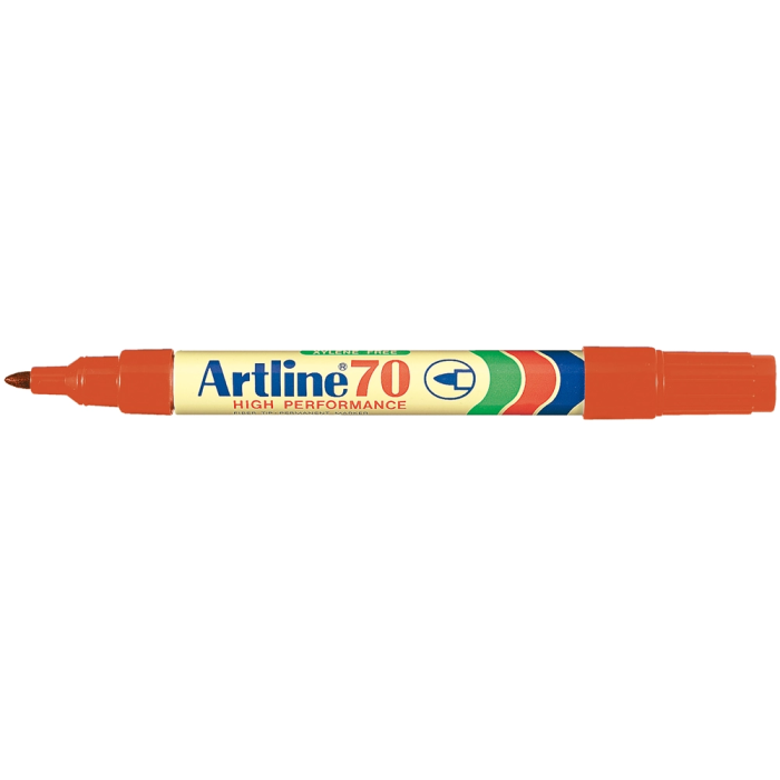 Artline EK-70 Rotulador Permanente Rojo Punta Redonda 1.5 mm para Papel, Metal y Cristal 1