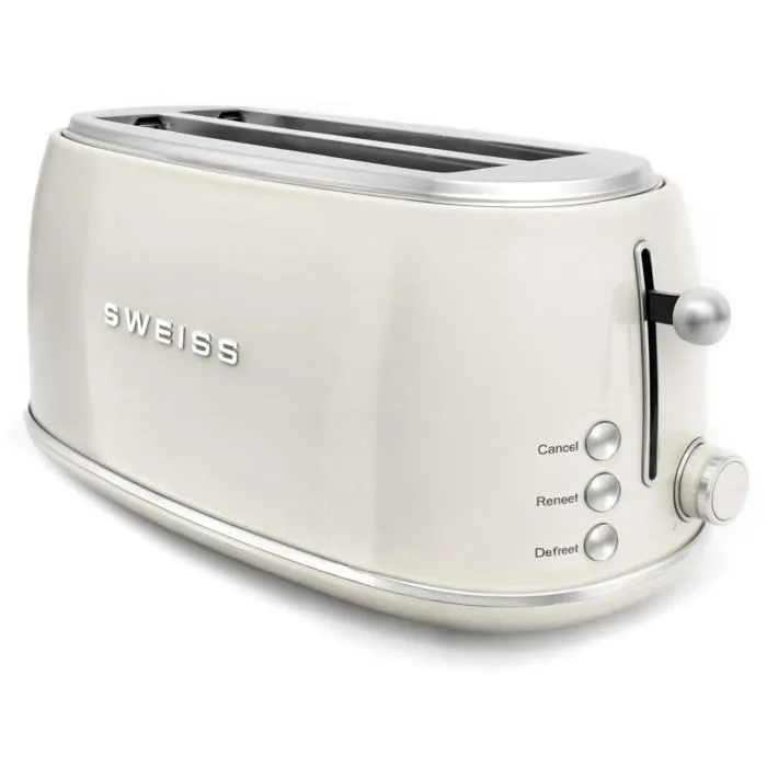 SWEISS Tostadora Vintage GRV8, 2 Ranuras, 1500 W, Beige 2 SWEISS Tostadora Vintage GRV8, 2 Ranuras, 1500 W, Beige 2