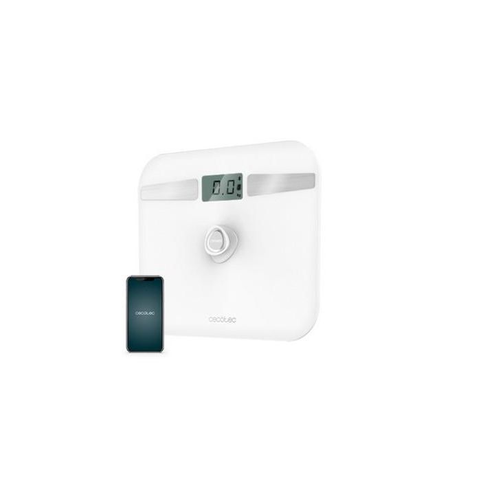 Cecotec 04254 Báscula de Baño Plaza Blanco Báscula Personal Electrónica LCD hasta 180 kg