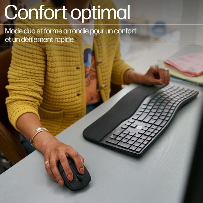 HP 685 Comfort Dual-Mode Mouse Programable, Rueda Inclinable 4D, Conexión Segura a 3 Dispositivos, Uso en Cualquier Superficie 8