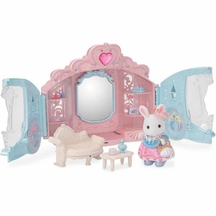 Sylvanian Families SYL5054131057582 Playset Vestirse de Princesa Carruaje y Niña Conejo de Nieve