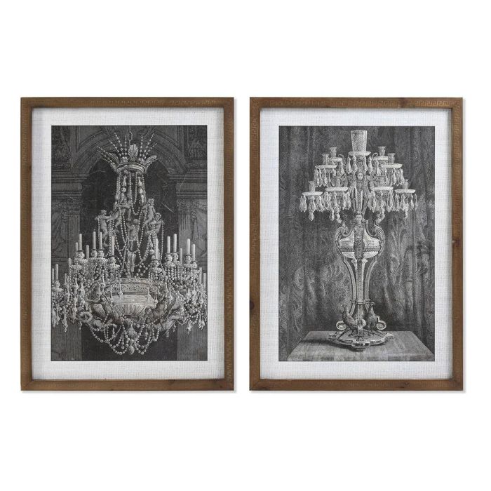 Cuadro Neoclasico DKD Home Decor Negro Blanco 2 x 70 x 50 cm (2 Unidades) Cuadro Neoclasico DKD Home Decor Negro Blanco 2 x 70 x 50 cm (2 Unidades)