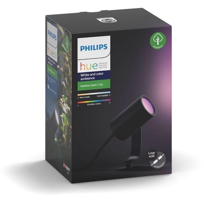 Philips Hue Foco Exterior Lily White & Color Ambiance Extensión Negro 700lm Alumbrado de pie Bluetooth IP65 Regulable 9 Philips Hue Foco Exterior Lily White & Color Ambiance Extensión Negro 700lm Alumbrado de pie Bluetooth IP65 Regulable 9