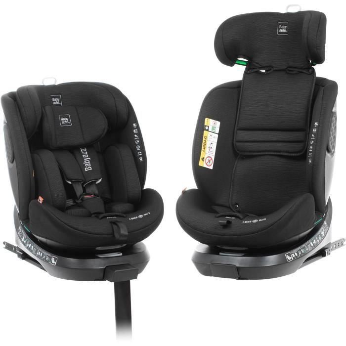 Babyauto BAB8435593702963 Silla de Coche CORE Grupo 0/1/2/3 (40-150 cm) I-Size Isofix Giratoria Reclinable con Reductor Negro 4 Babyauto BAB8435593702963 Silla de Coche CORE Grupo 0/1/2/3 (40-150 cm) I-Size Isofix Giratoria Reclinable con Reductor Negro 4
