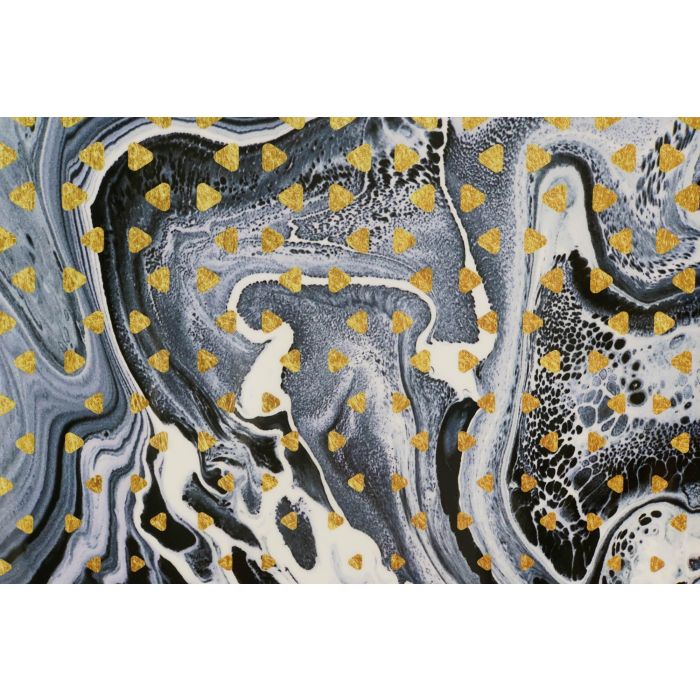 DKD Home Decor Cuadro Moderno Abstracto Dorado y Negro 90 x 60 cm (2 Unidades) 2