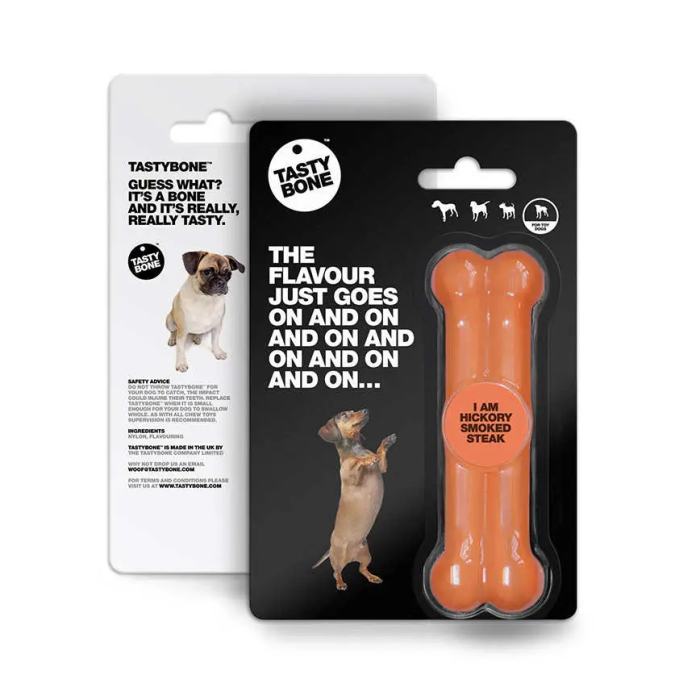 Tasty Bone Toy-Puppy Filete Ahumado Nueces