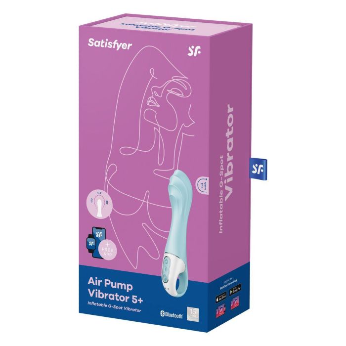 Satisfyer Air pump vibrator 5+ vibrador punto g inflable azul 1 Satisfyer Air pump vibrator 5+ vibrador punto g inflable azul 1