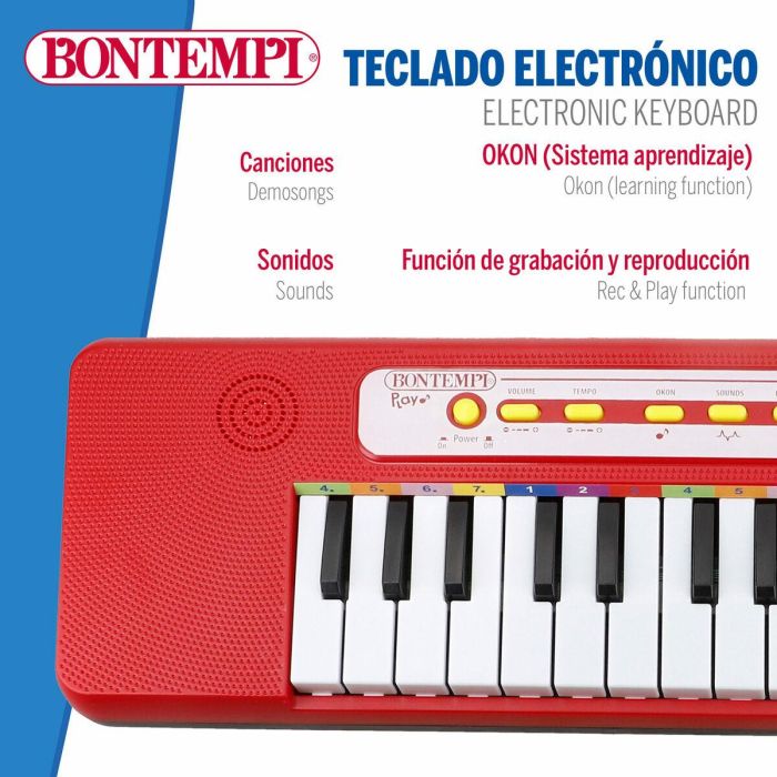 Teclado Bontempi 47 x 3,5 x 13 cm (6 Unidades) 5 Teclado Bontempi 47 x 3,5 x 13 cm (6 Unidades) 5