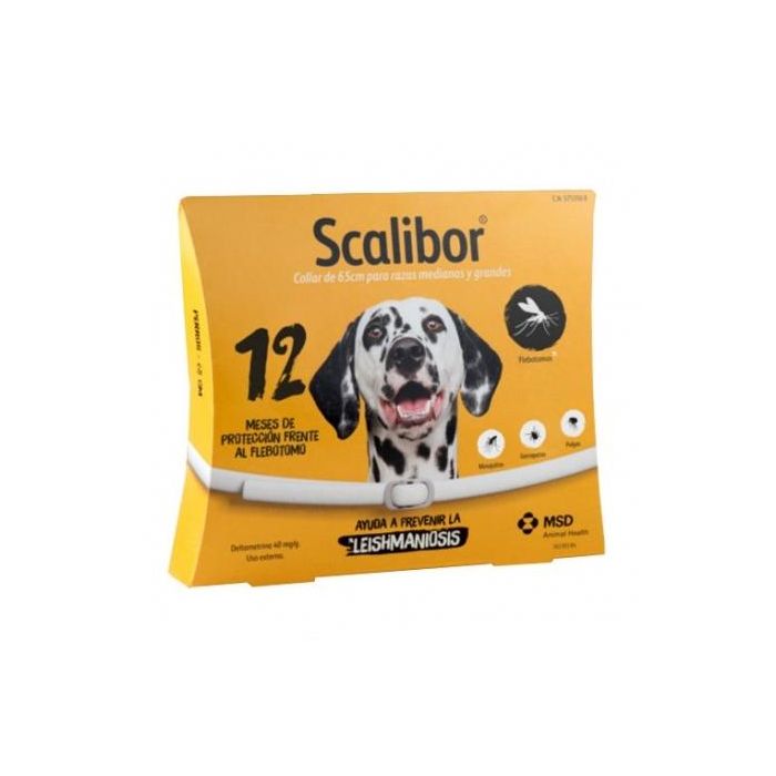 Scalibor Collar antiparasitario 1 g 65 cm para perros de razas medianas y grandes