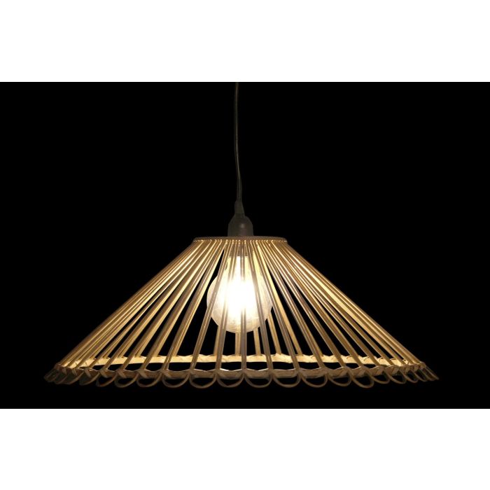 DKD Home Decor Lámpara de Techo Balines 57x21x57 cm (2 Unidades) Ratán Marrón Negro E27 50W 1