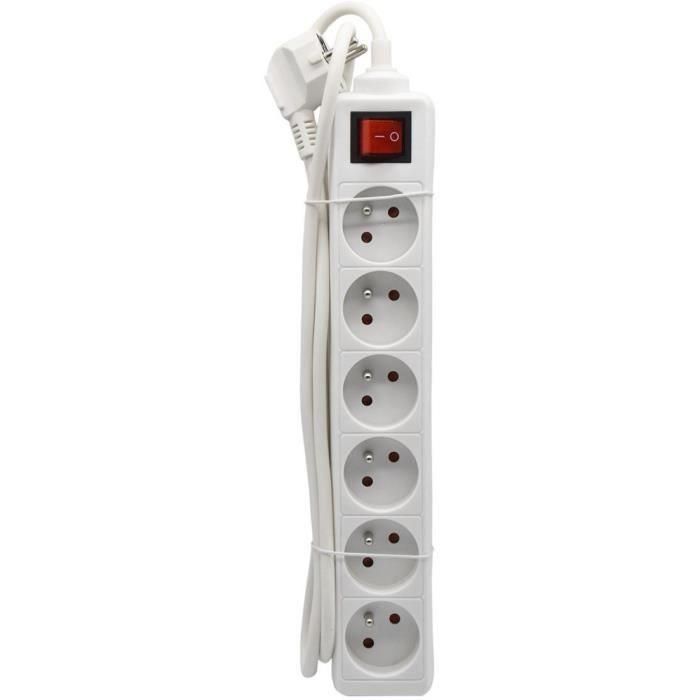 Unidad doméstica - GAO - 6 enchufes - Con interruptor, cable de 1,4 m, protección infantil Unidad doméstica - GAO - 6 enchufes - Con interruptor, cable de 1,4 m, protección infantil