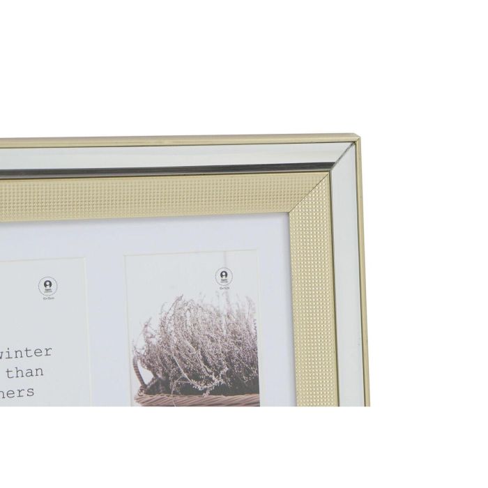 DKD Home Decor Marco Multifoto Tradicional para 3 fotos, Dorado Plateado, de PS y Cristal, 29x47 cm (Pack 2 unidades) 1 DKD Home Decor Marco Multifoto Tradicional para 3 fotos, Dorado Plateado, de PS y Cristal, 29x47 cm (Pack 2 unidades) 1