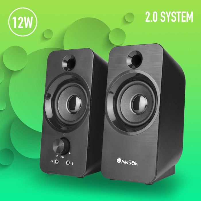 NGS SB 350 Altavoz PC Estéreo 12W con Alimentación USB, Entrada Jack 3.5mm, Micrófono y Salida Auriculares, Plug & Play 5 NGS SB 350 Altavoz PC Estéreo 12W con Alimentación USB, Entrada Jack 3.5mm, Micrófono y Salida Auriculares, Plug & Play 5