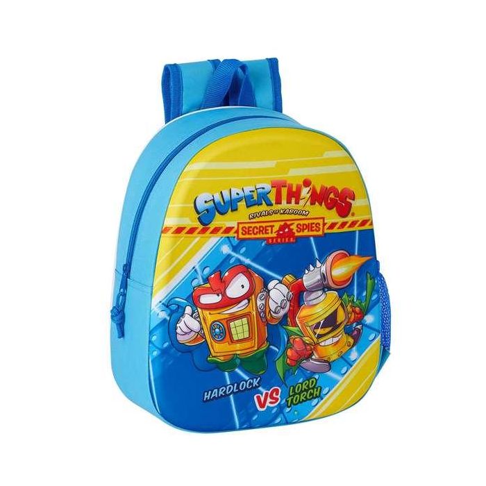 Mochila Infantil 3D SuperThings Azul claro 4 Mochila Infantil 3D SuperThings Azul claro 4