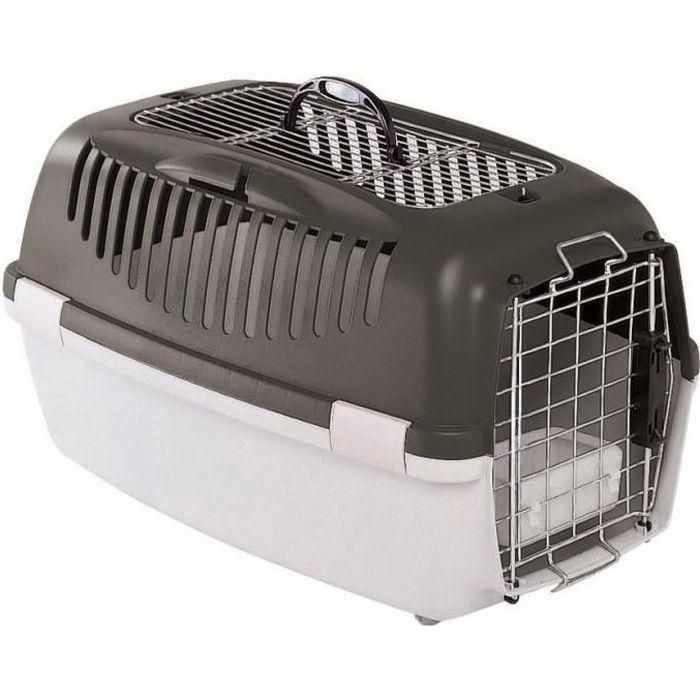 STEFANPLAST Caja de transporte Gulliver 3 Top Free 61x40x38cm - Gris - Para perros