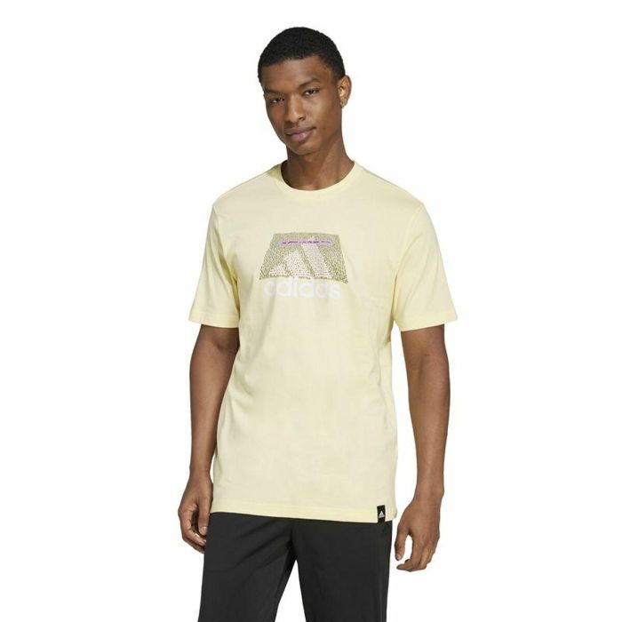 Camiseta de Manga Corta Hombre Adidas Codes Bos Graphic Amarillo