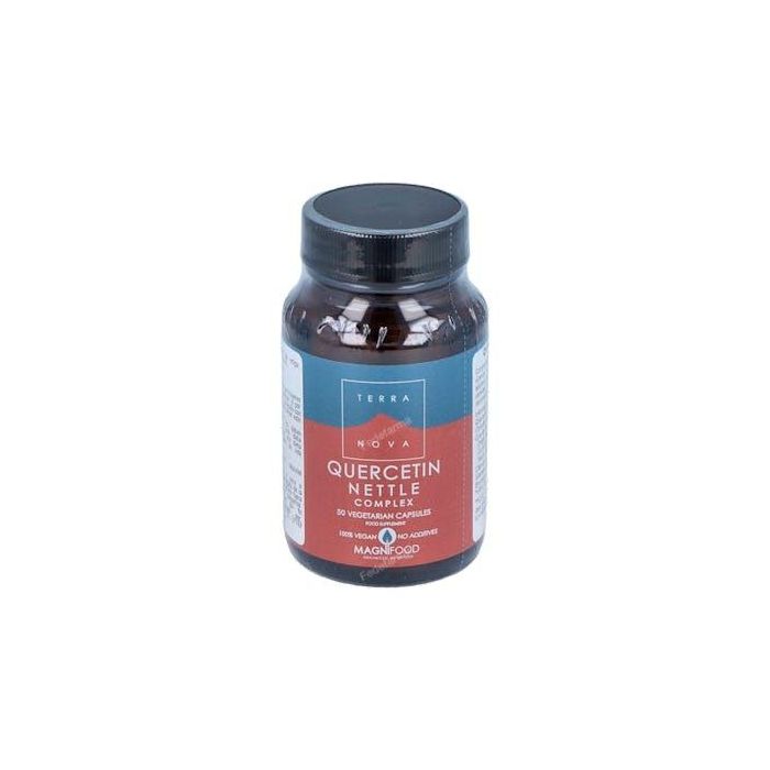 TERRANOVA Quercitina-Ortiga Complex con Vitamina C y Cúrcuma, 50 Cápsulas Veganas - Apoyo Inmune