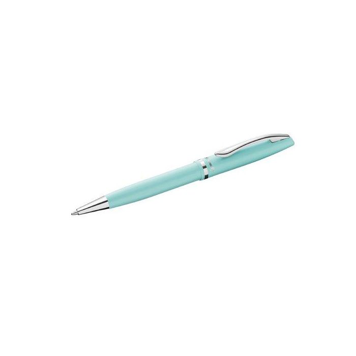 Pelikan Bolígrafo Jazz Pastel Tinta Azul Color Menta, Diseño Moderno de Metal, Mecanismo de Giro, Punto Mediano 1mm, Incluye Caja de Regalo