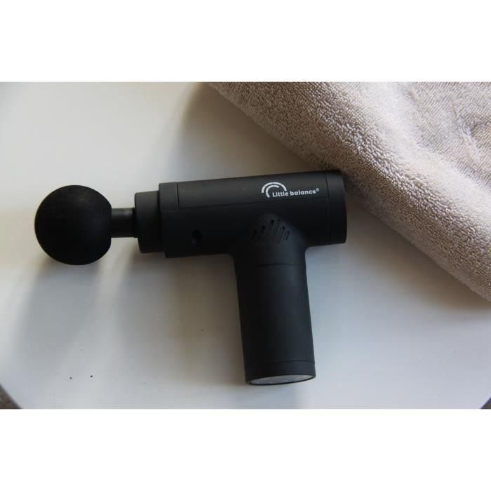 Little Balance LIT3760240787877 Pistola de Masaje Sport Relax, 6 velocidades, 4 cabezales, Negro 1 Little Balance LIT3760240787877 Pistola de Masaje Sport Relax, 6 velocidades, 4 cabezales, Negro 1