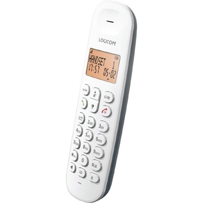 Teléfono fijo inalámbrico - LOGICOM - DECT ILOA 150 SOLO - Pizarra - Sin contestador automático 2