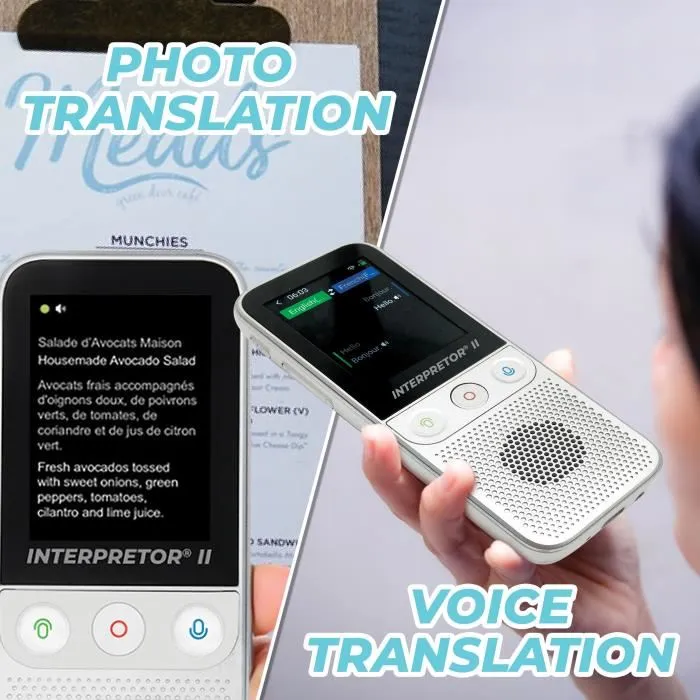 Lexibook Traductor de Voz Instantáneo Interpretor 2 IA - 137 Idiomas con Cámara 3