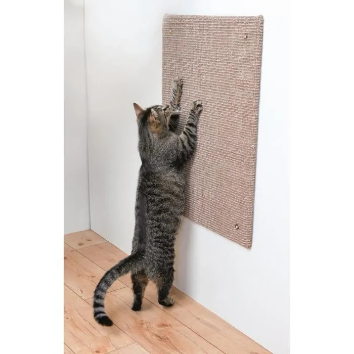 Trixie Poste Rascador XXL para Gatos - Tapete de Sisal y Hierba Gatera - 50 x 70 cm - Gris Pardo 1 Trixie Poste Rascador XXL para Gatos - Tapete de Sisal y Hierba Gatera - 50 x 70 cm - Gris Pardo 1