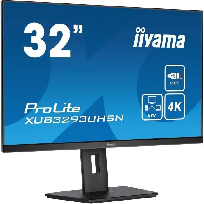 Pantalla de PC - IIYAMA - XUB3293UHSN-B5 - 32 IPS LED 4K 3840 x 2160 - 4ms - 60Hz - HDMI DP USB-C 1