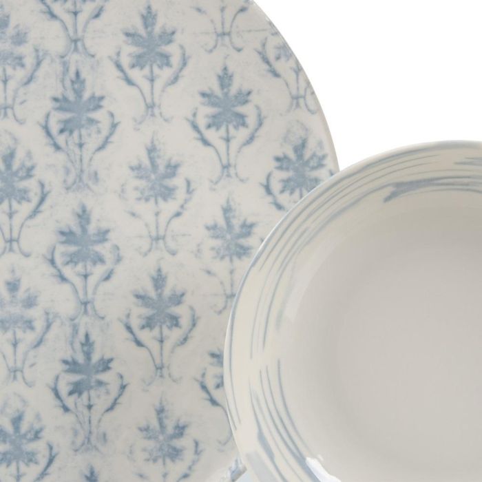 Plato Hondo Azul-Blanco Porcelana 21 X 21 X 5 cm