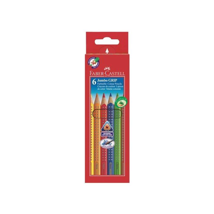 Lapices Acuarelables Faber-Castell Jumbo Grip Estuche De 6