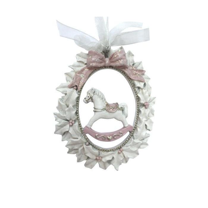 DKD Home Decor Figura Decoración Navidad Fantasía de Resina para Colgar, 9x7x1 cm - Set 6 Unidades Surtidas 1
