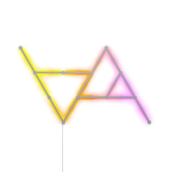 Nanoleaf Lines Starter Kit 15PK Barras de Luz LED Inteligentes Modulares RGBW Retroiluminadas con 2 Zonas de Color 18