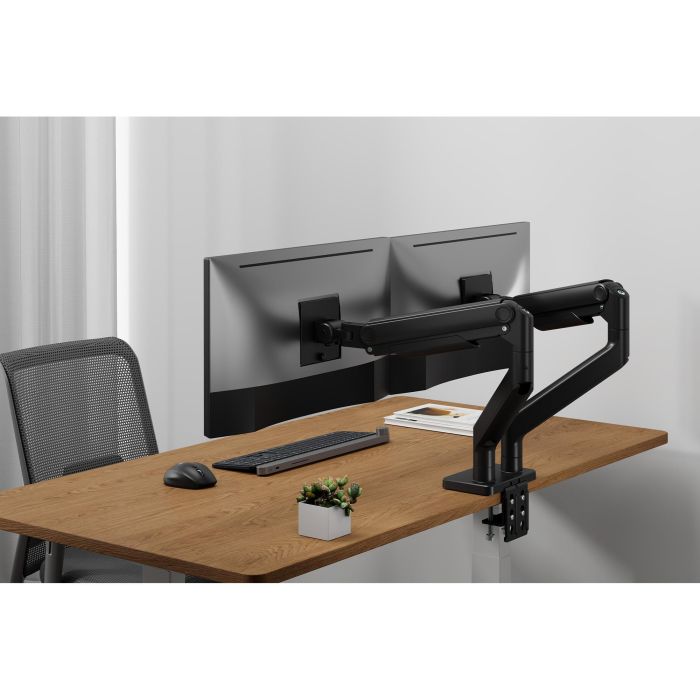 Digitus Soporte Doble para Monitor Dual, hasta 45", 2x 20 kg, 40 kg Total, Abrazadera Escritorio, Negro 2 Digitus Soporte Doble para Monitor Dual, hasta 45", 2x 20 kg, 40 kg Total, Abrazadera Escritorio, Negro 2