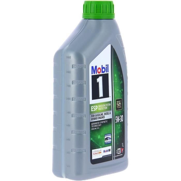 Bidón de aceite de motor - MOBIL1 - 5W30 ESP - 1 L - 4 estaciones 1