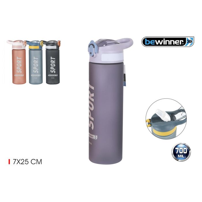 Bewinner Botella Sport Agua 700 ml - Ideal para deportistas (12 Unidades) 0 Bewinner Botella Sport Agua 700 ml - Ideal para deportistas (12 Unidades) 0