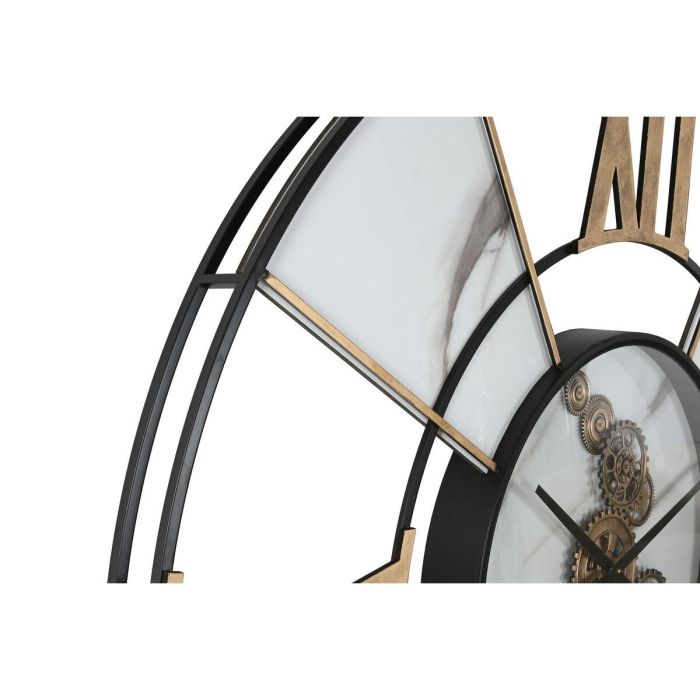 Reloj de Pared Home ESPRIT Blanco Negro Dorado Metal 142 X 9 X 142 cm 3 Reloj de Pared Home ESPRIT Blanco Negro Dorado Metal 142 X 9 X 142 cm 3