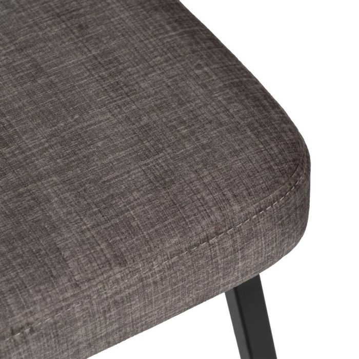 Silla Gris Tejido-Metal Decoración 42,50 X 55 X 77,50 cm