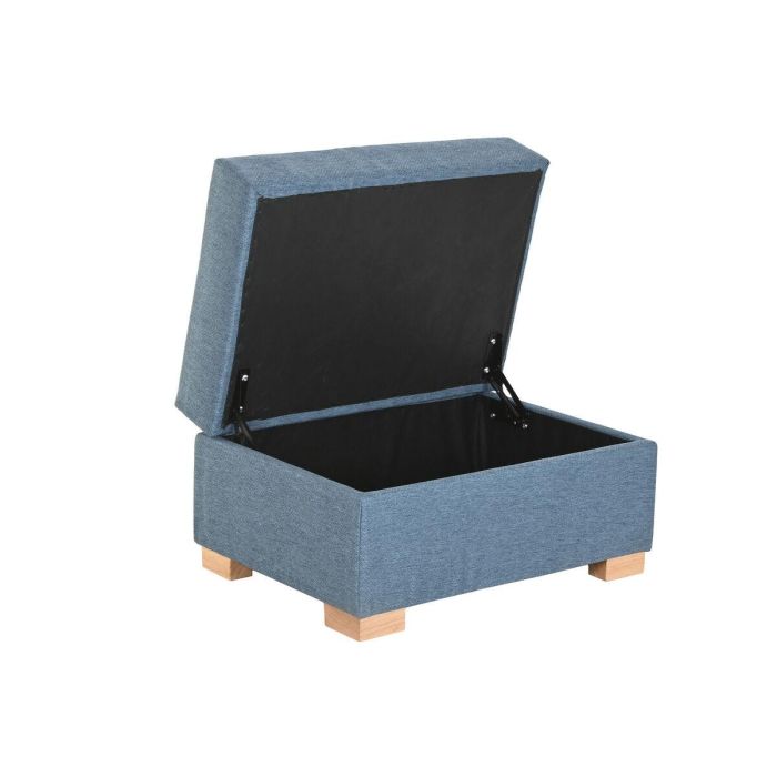 DKD Home Decor Reposapies Urban con Almacenaje Interior y Desmontable, Azul, Poliester y Madera, 70x50x40 cm 5 DKD Home Decor Reposapies Urban con Almacenaje Interior y Desmontable, Azul, Poliester y Madera, 70x50x40 cm 5