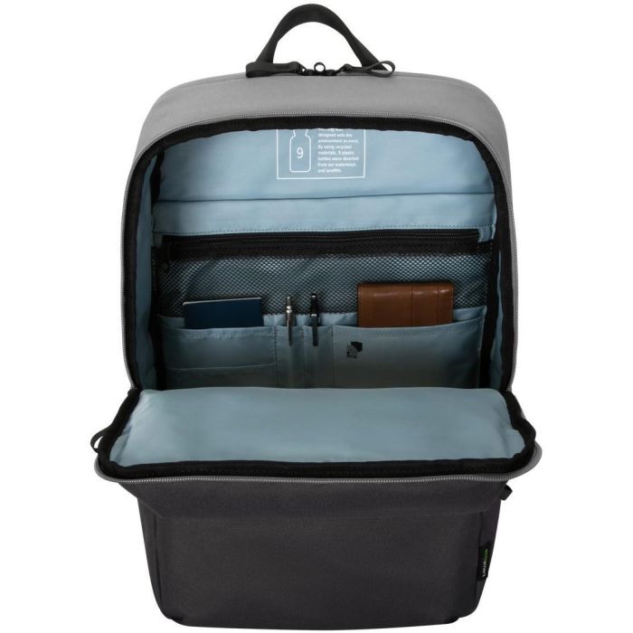 Targus Sagano Mochila para Portátil 15.6" Negro, Gris con Múltiples Bolsillos, Material Reciclado y Protección contra Lluvia 10 Targus Sagano Mochila para Portátil 15.6" Negro, Gris con Múltiples Bolsillos, Material Reciclado y Protección contra Lluvia 10