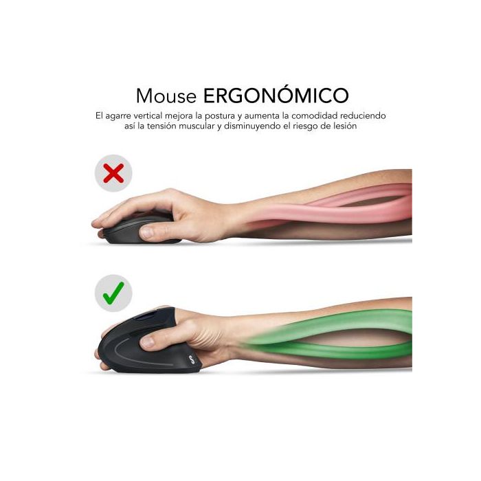 SUBBLIM GLIDE VERTICAL ERGO DUAL MOUSE BATTERY B