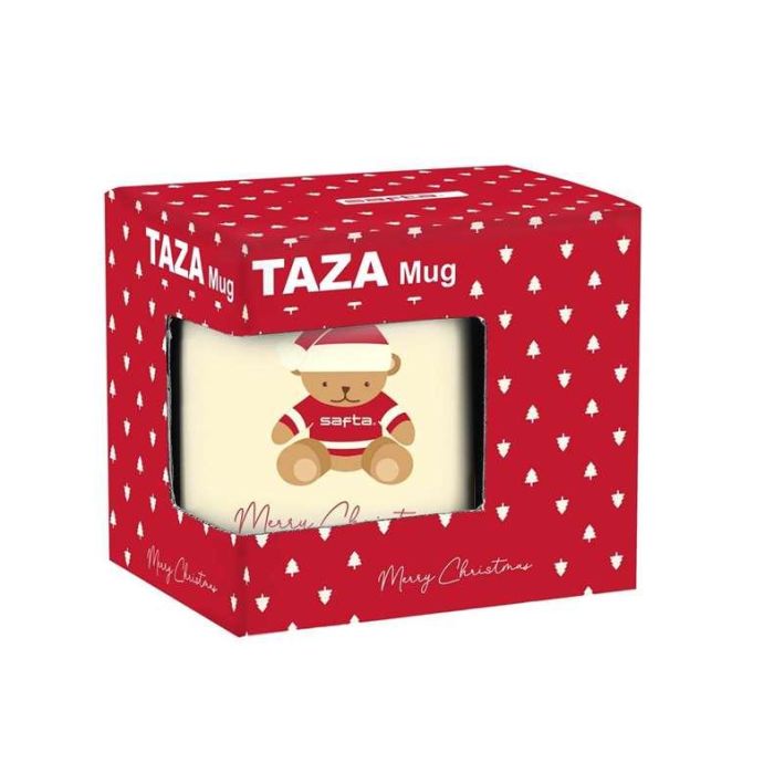 Taza grande osito beige felices fiestas 8x9,5x8cm 2