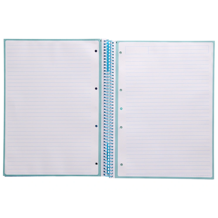 Antartik Cuaderno espiral A4 micro, tapa forrada, 80 hojas, 90 gr, horizontal, celeste 4
