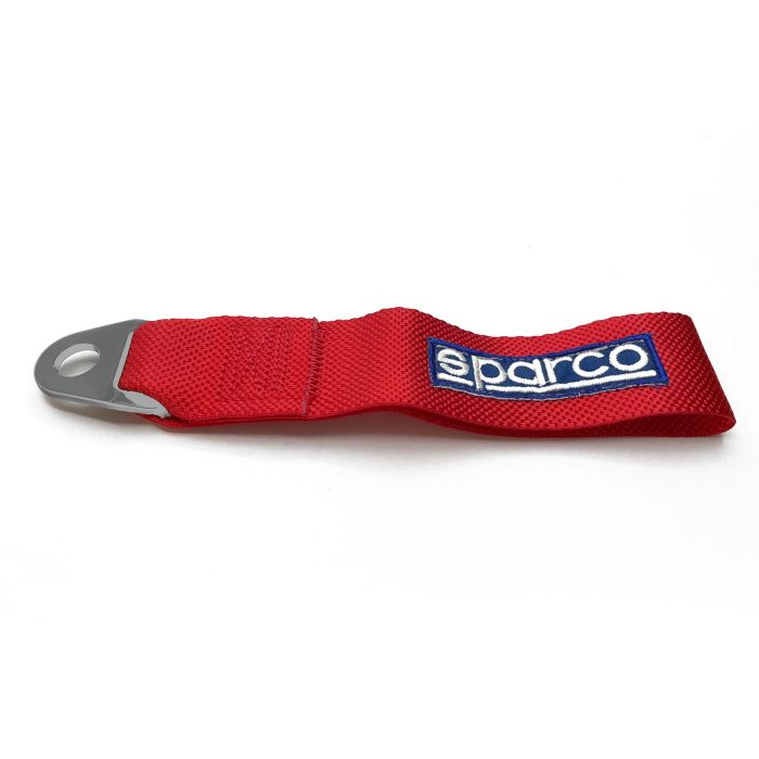 Sparco S01637RS Cinta de Remolque Roja de Longitud Fija para Coche de Recuperación, Agujero de 15mm 5