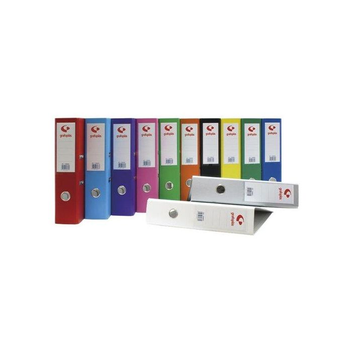 Archivador Palanca Grafoplas Grafcolor 2Mm Con Rado Fº 75Mm Rojo (Set de 12)