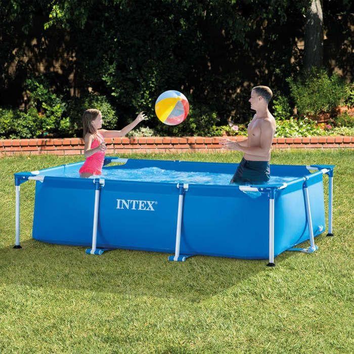 Intex 28271 Piscina rectangular Small Frame Familiar 220x150x60 cm, 2282 L, liner resistente, estructura metálica, +6 años 3
