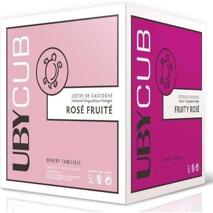 BIB 5L UBY CUB Vino rosado Côtes de Gascogne