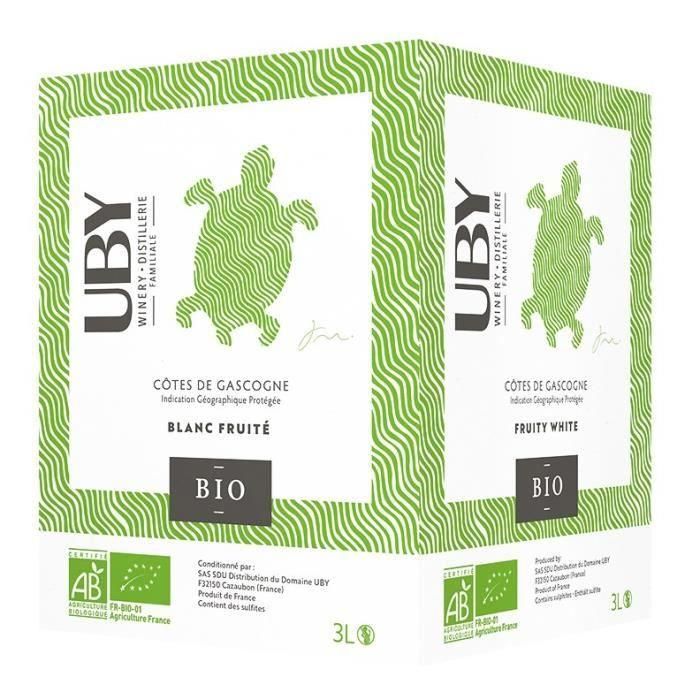 BIB UBY Côtes de Gascogne - Vino blanco del suroeste - 3L 1