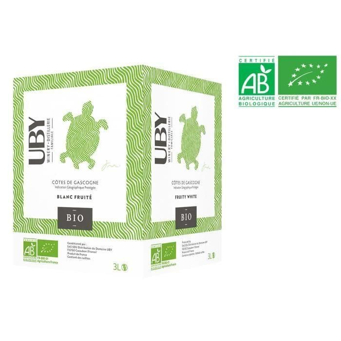 BIB UBY Côtes de Gascogne - Vino blanco del suroeste - 3L